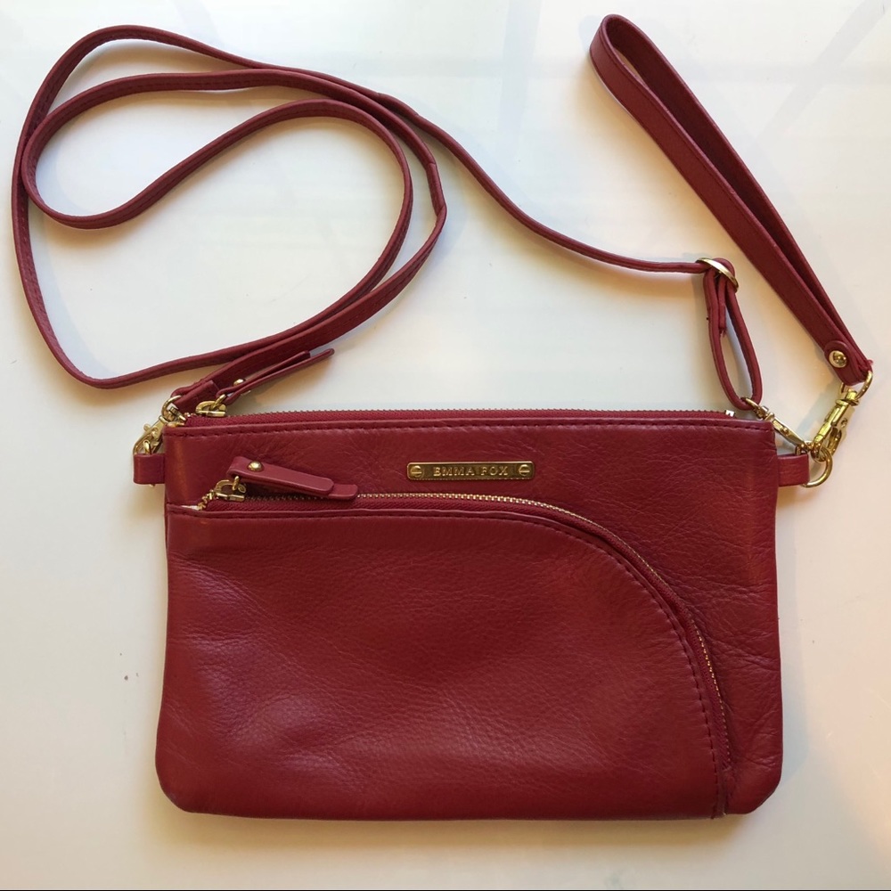 Red Emma Fox crossbody & wristlet bag